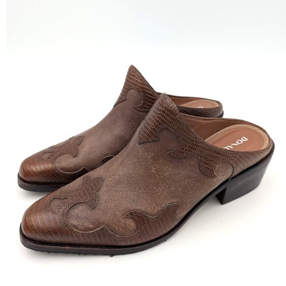 Donald Pliner Mindy Distressed Suede Western Mules Women's Size US6M EU37 - Picture 1 of 13